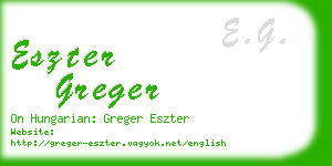 eszter greger business card